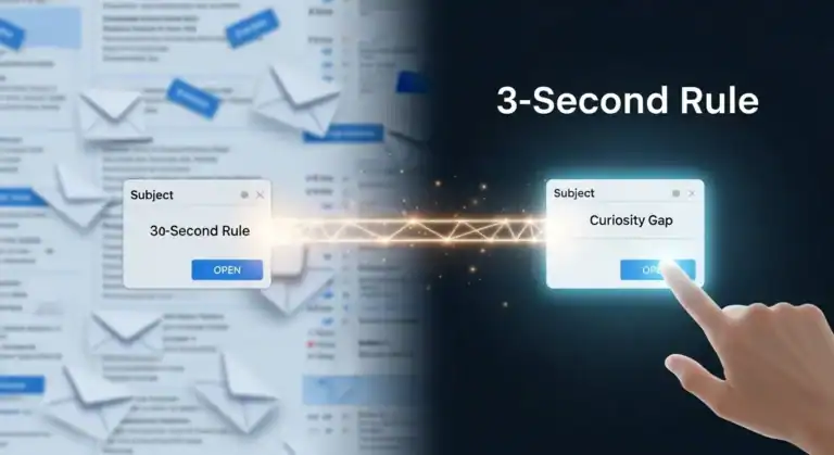 Email subject line: 3-second rule & curiosity gap. 30-second rule. Email marketing strategy.